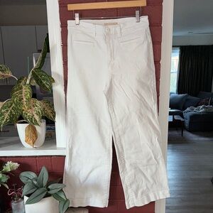 Levi’s Ribcage Wide Leg Crop White Jeans